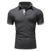 Camisa Polo de Hombre de Tendencia 2026: Manga Corta, Color Sólido, Parche de Moda, Logotipo Personalizable para Verano.