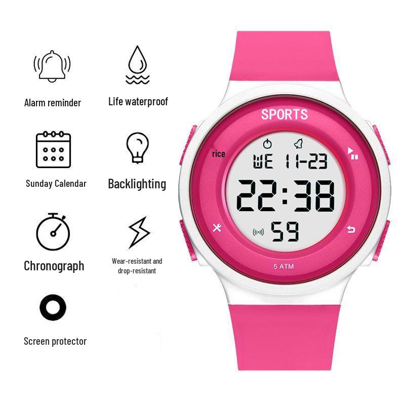 Youth Waterproof Luminous Sport Watch - Trendy and Multifunctional for Students and Teens