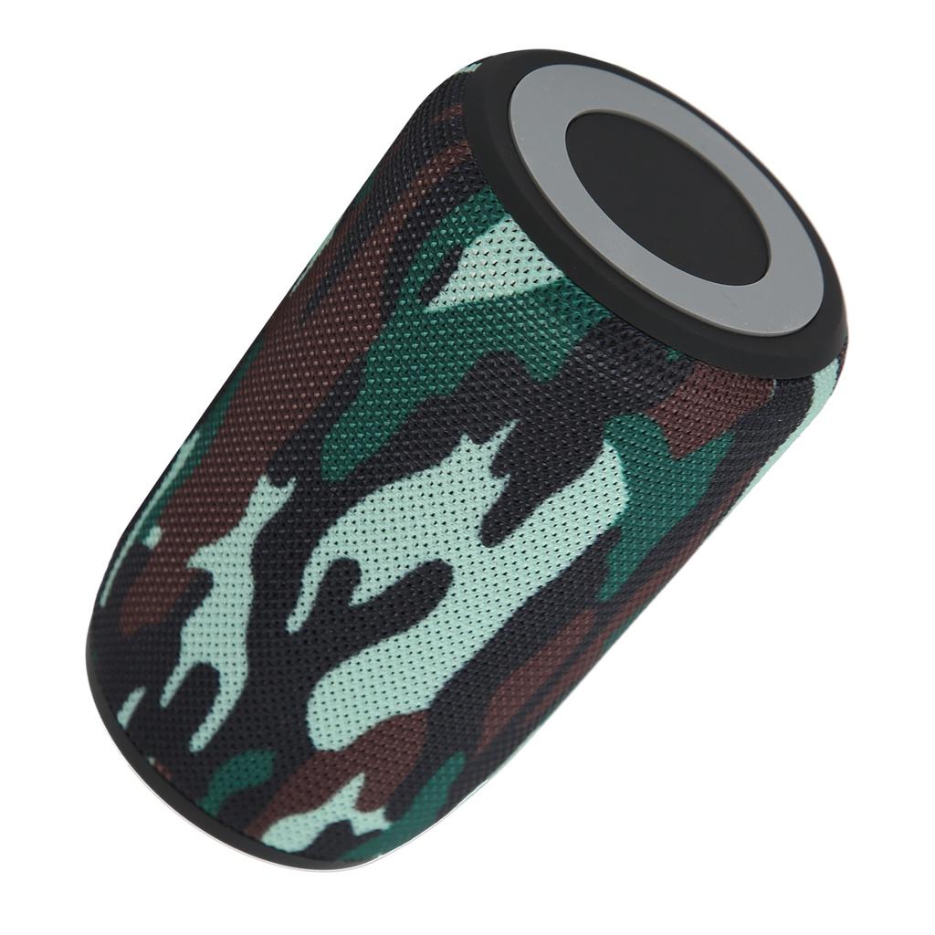 Kabelloser Bluetooth-Lautsprecher Tragbar Wasserdicht 2 Hörner Stereo-Lautsprecher mit USB-Kabel Camouflage Upgrade