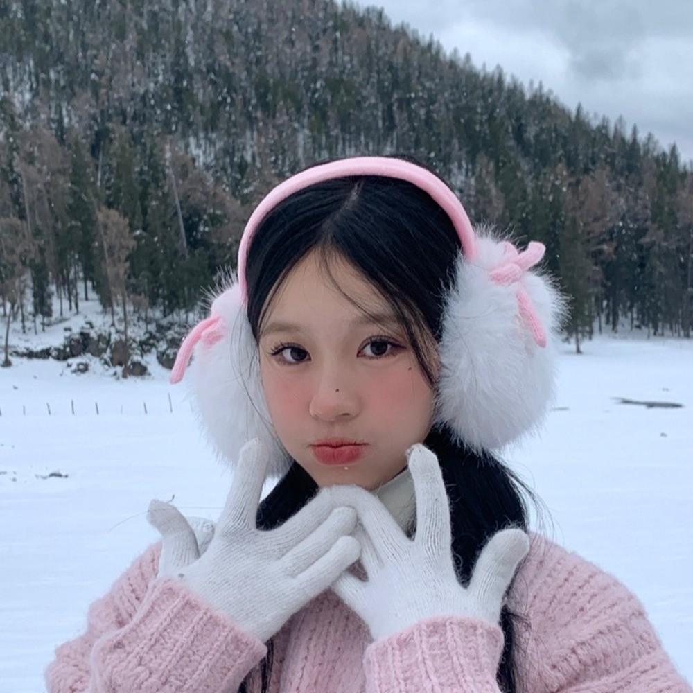 Windproof Warm Earflaps Soft Cold-proof Ear Mask Fashion Cute Ear Cover  Skiing