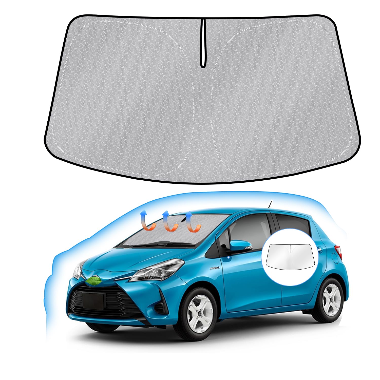 

Toyota Vitz 130 Series Windshield UV Blackout Handlebar Light Heat Heat Car Honeycomb Storage Bag Interior Easy Direct from the Manufacturer J-PREMIS