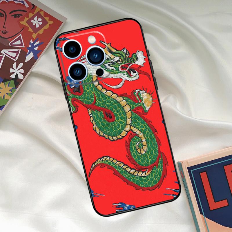 

Ancient Japanese Dragon Phone Case For iPhone 16 14 13 12 11 15 17 Pro Max 15 16 Plus 13 Mini 16e 17 Air Funda Cover iPhone 11Pro MAX