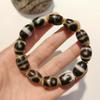 Xizang Agate Dzi Bead Bracelet Men's Tibetan Cultural and Play Buddha Beads Transfer Beads Duobao Bracelet Jewelry Rosary Beads Live Stream Supply