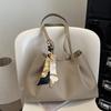 Ribbon Design Large Capacity Tote Bag Soft Underarm Bag Fashionable PU Shoulder Bag  Casual