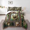 Sloth Bedding Set Cute Animal Pattern Comforter for Kids Women Men 3D Sloth Comforter Set Brown Farmhouse Style Room Decor Queen