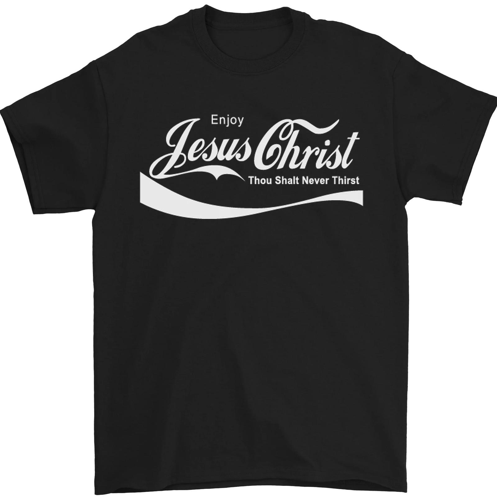 Enjoy Jesus Christ Funny Christian Mens T-Shirt 100% Cotton S разноцветный