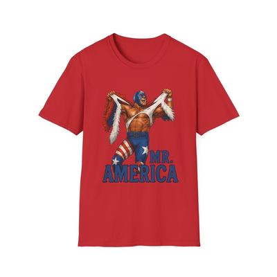 T-shirt Unisex Hulk Hogan Mr America, Maglietta per Fan di Wrestling, Maglietta Retro Wrestler,