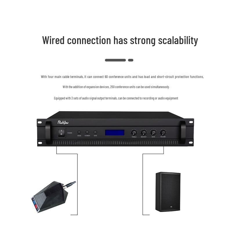 Runpu Professional Wired 1-to-12 Conference Microphone System (CN version)