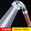3 Modi Bad Dusche Einstellbare Jetting Duschkopf Hochdruck Wasser Sparen Badezimmer Anion Filter Dusche SPA Düse