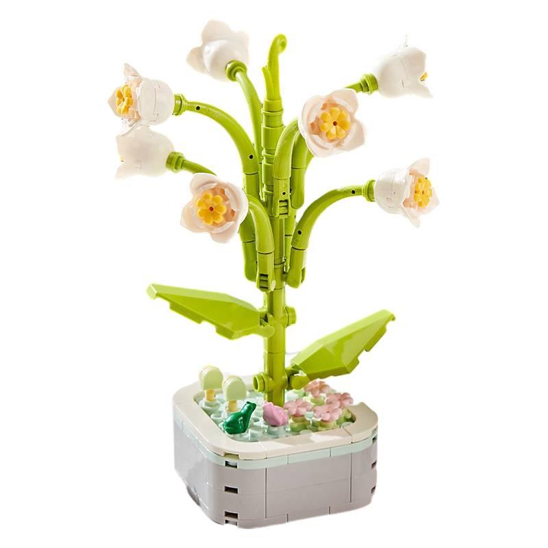 Creative Plant Flower Building Blocks For Children Diy Puzzle Toy Gift For Valentine's Day Sunflower Style