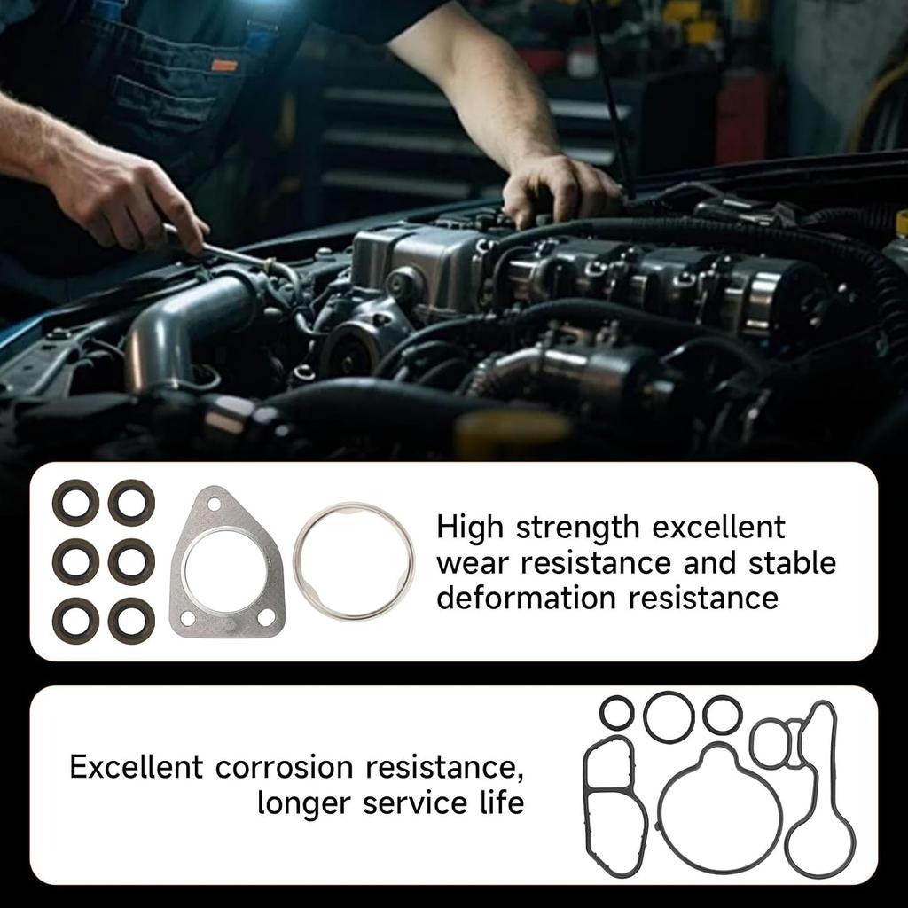 926-166 Engine Oil Cooler Gasket Seal Kit Compatible with Buick Encore 2013-2021 Chevrolet Sonic 2012-2020 Trax 2013-2021 Cruze 2011-2016 Replace