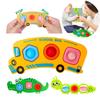 Stress-relieving Bubble Popper Toy Crocodile, Caterpillar, And Bus