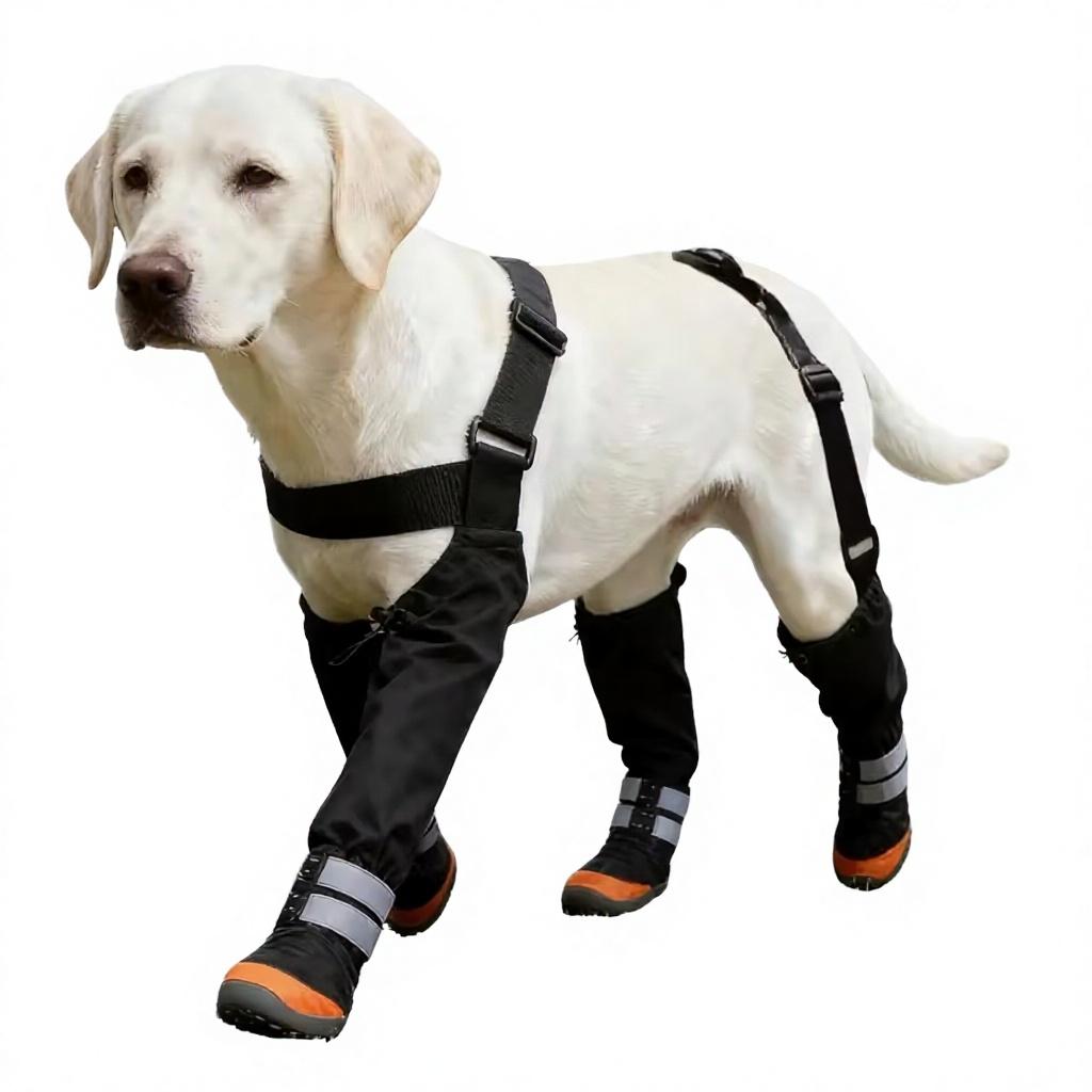 4Pcs Cotton Non-Slip Dog Socks Prevent Licking & Scratching Paws Strong Traction for Hardwood Floors Senior Dogs All Seasons