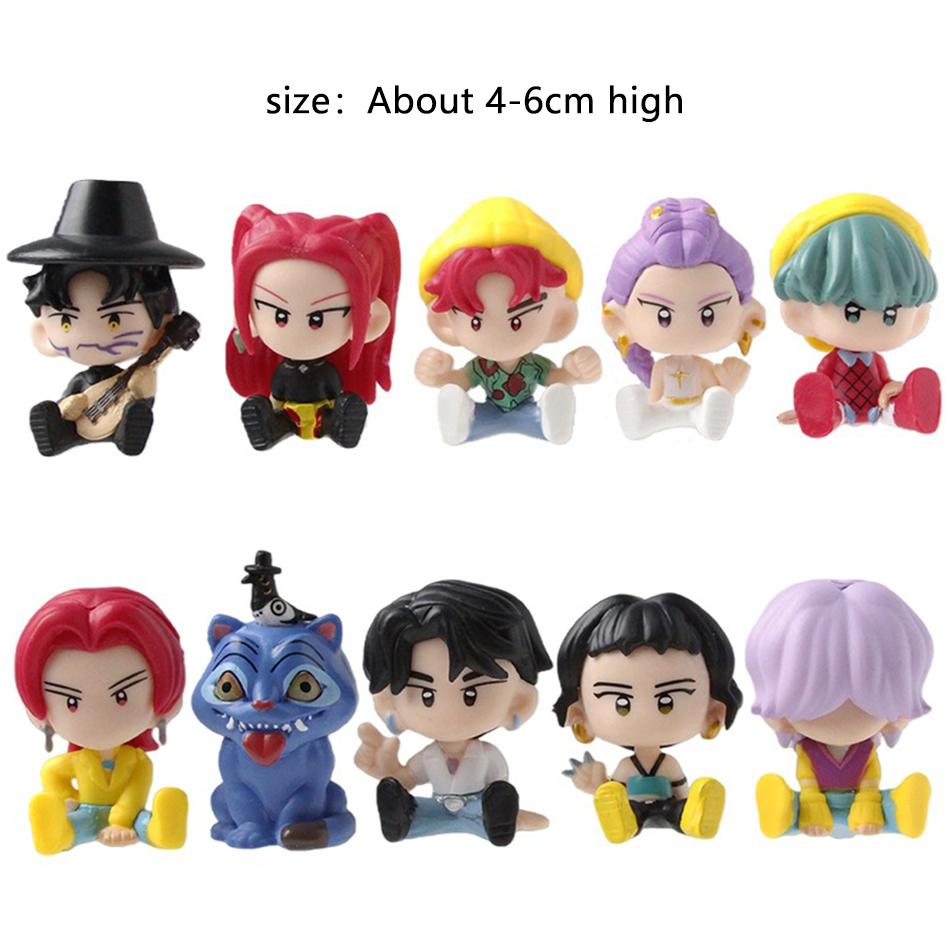 10pcs/Set Kpop Demon Hunters Action Figure Toy Derpys Tiger Rumi Mira Zoey Sussy Figurine Doll Model For Fans Gift