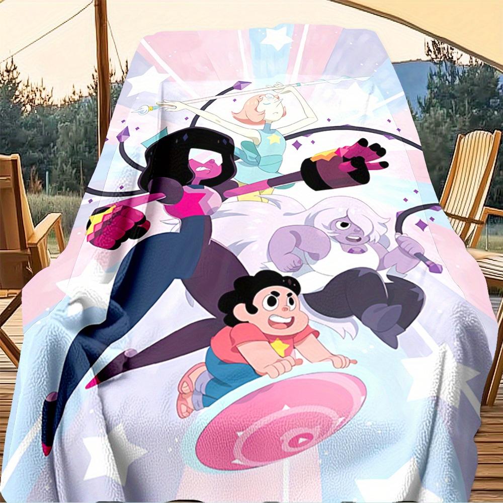 1pc Steven Universe Digital Printed Flannel Blanket, Super Soft Plush Fleece Bed Cover, Multipurpose Four Season Blanket for Sofa, Bed, Offi