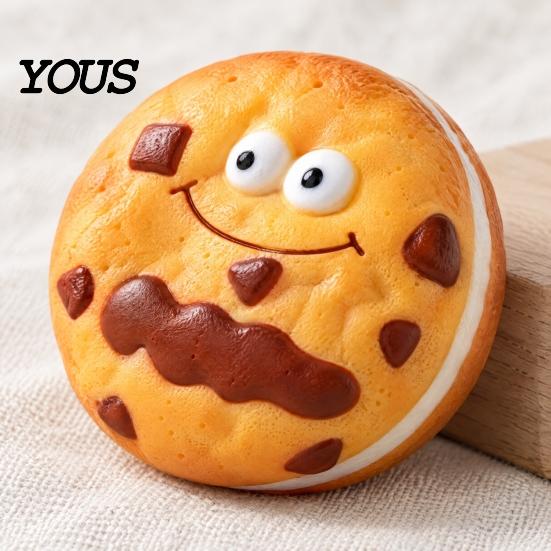 Fun Food Shaped Squeezable Toys Realistic Cookie Design Squeeze Toys, Slow Rebound Sensory Fidget Toy, Portable Stress Reliever for Office Funny