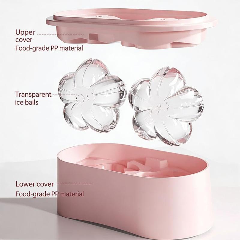 Ice Maker Flower Ice Mold Food Grade Material 3D Appearance Pp Mold Easy Demolding Cherry Blossom Creative Household Ice Mold