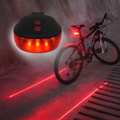 Laserová světla na kolo LED blikající lampa zadní světlo pro cyklistiku bezpečnostní varování