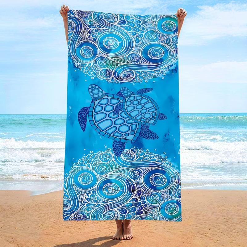 Ultra Absorbent Microfiber Beach Towel Quick Dry Printed Large Bath 90x180cm