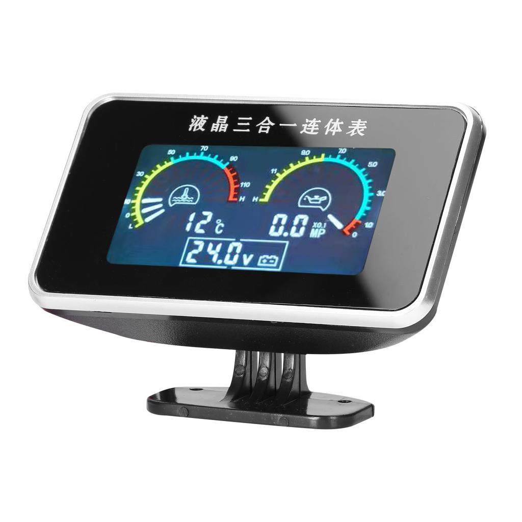 3 v 1 digitální LCD měřič do auta Tlak oleje Napětí Teplota vody Univerzální přístroj 9-36V pro auto nákladní vůz SUV