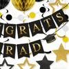 Class Of 2026 Decorations Grad Sign Paper Stars Balls Happy Graduation Banner For College High School University Door Ceiling