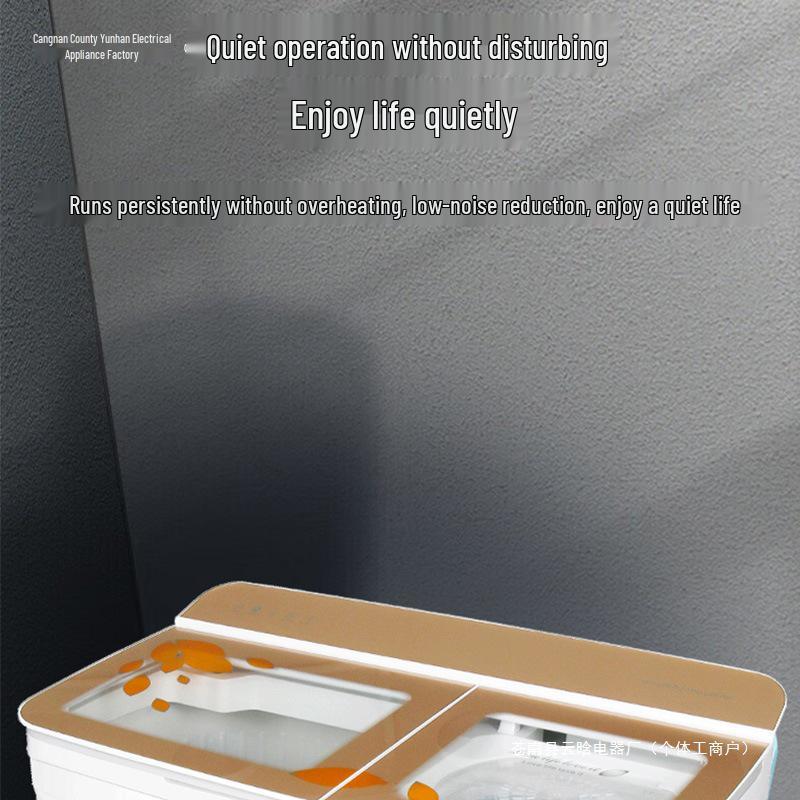 Dual Tub Semi-Automatic Washing Machine, 10kg Large Capacity for Dorms & Rentals