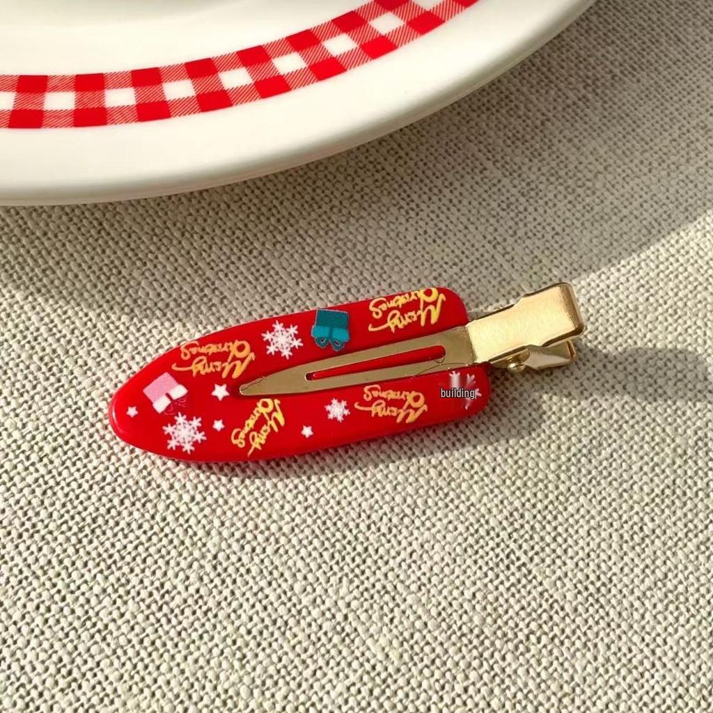 Reindeer Snowflake Hair Clip & Christmas Candy No-Trace Hair Accessory Gift Set