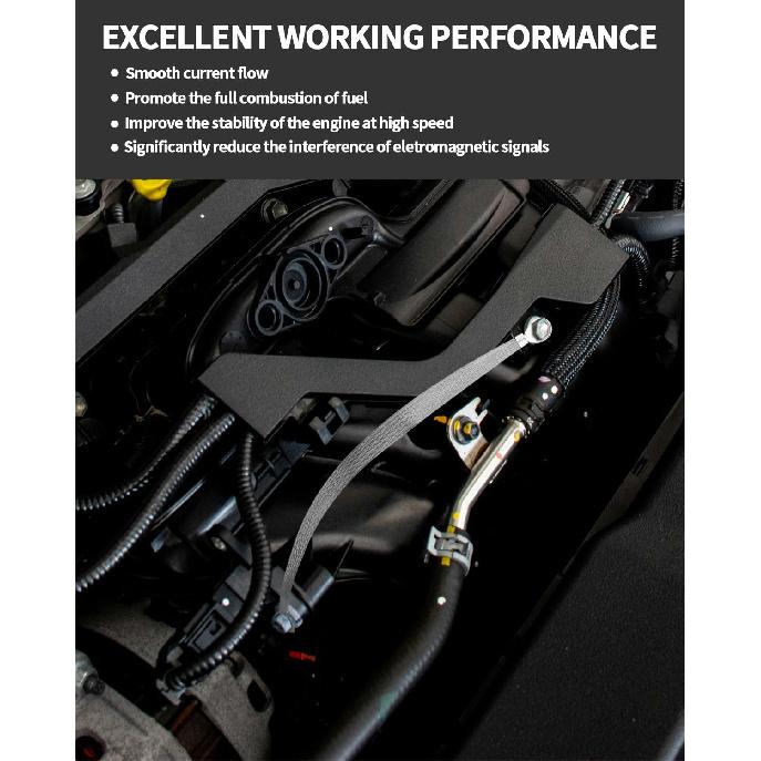 6 PCS Universal Automotive Braided Copper Ground Strap, 12 Inch Engine Ground Strap Kit With Terminal Plugs, Copper Tinned Ground Strap Wire For Most