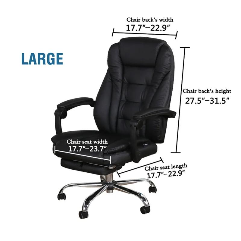 Water Repellent Office Chair Covers Elastic Anti-Dirty Computer Seat Gaming Chair Cover Removable Desk Armchair Slipcovers L/Xl