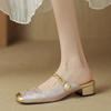 Shallow Mouth Versatile Soft-soled Muller Shoes for Women's Outer Wear Spring and Summer New French Bag Head Half Slippers Mary Jane Single Shoes