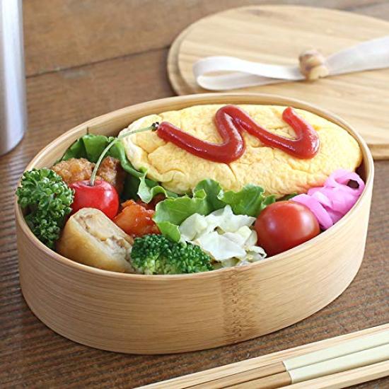 Kochosai Kosuge One Tier Oval Bento Box Natural