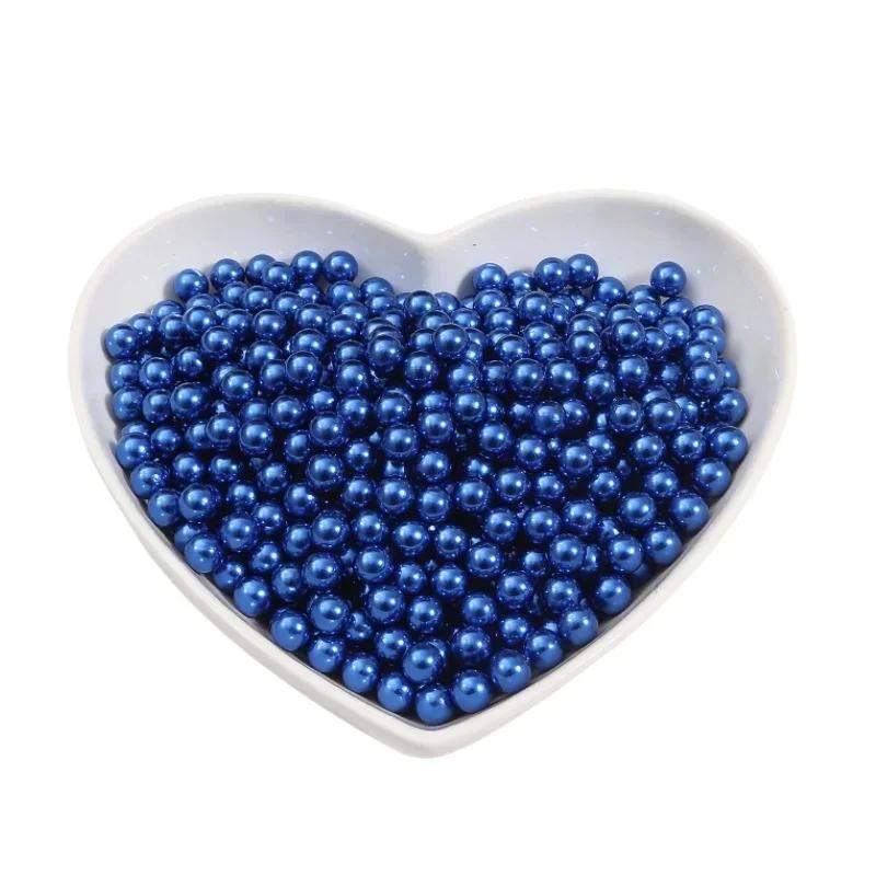 Multi Color Round No Hole Acrylic Imitation Pearl Beads Loose Bead For DIY Scrapbook Decoration Crafts Sewing 3/4/6/8/10mm