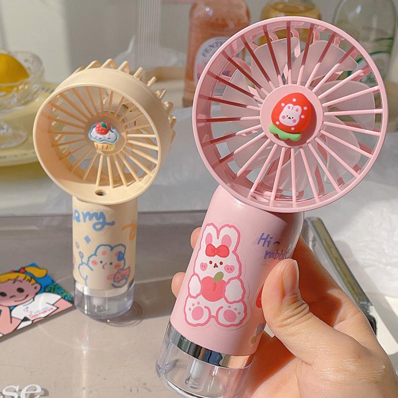 Upgraded Portable Misting Fan, Handheld Personal Mister Fan, Battery Operated Spray Water Mist Fan For Makeup, Travel, Outdoors