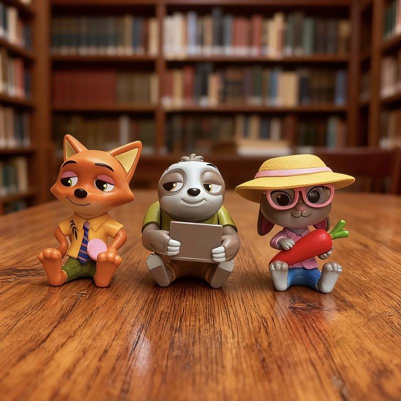 Judy Hopps Nick Wilde Anime Statue - Collectible Doll Figurine Desktop Computer Decoration Ornaments Birthday Gift For Children
