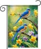 Bluebird Garden Ag 12 X 18 Inch, Double Sided Burlap Oral Yard Ag, Outdoor Front Porch Decor for Spring and Summer ZZJ GGO