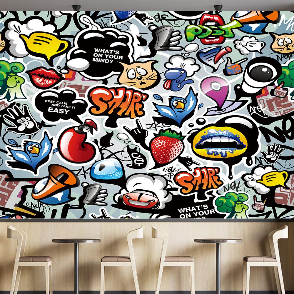 3d Graffiti Wallpaper For Walls Street Graffiti 3d Wall Mural Bedroom Living Room Corridor Wall Mural Wallpaper