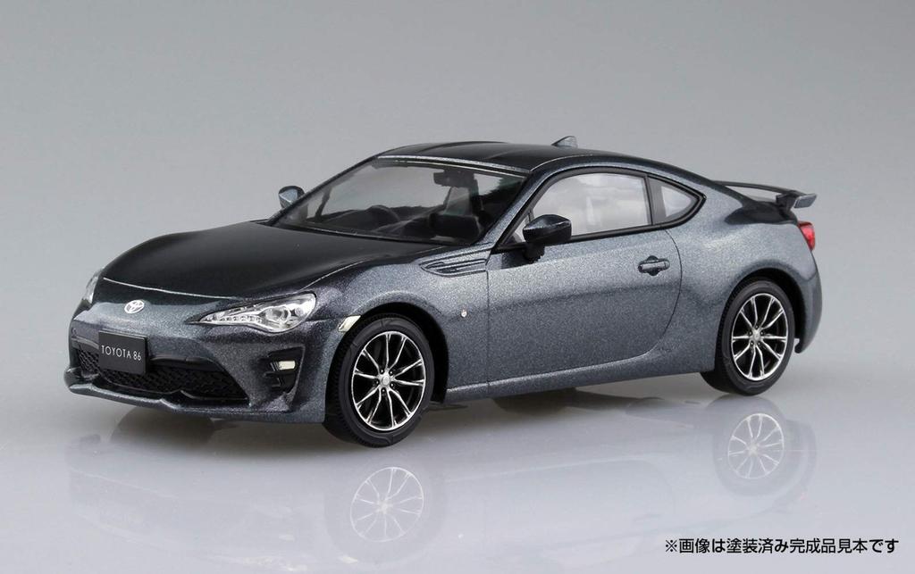 Aoshima Bunka Kyozai Skala The Snap Kit Serien Toyota 86 Mørkegrå Metallic Plastmodellsett 1/32 Forhåndsfarget 03-C