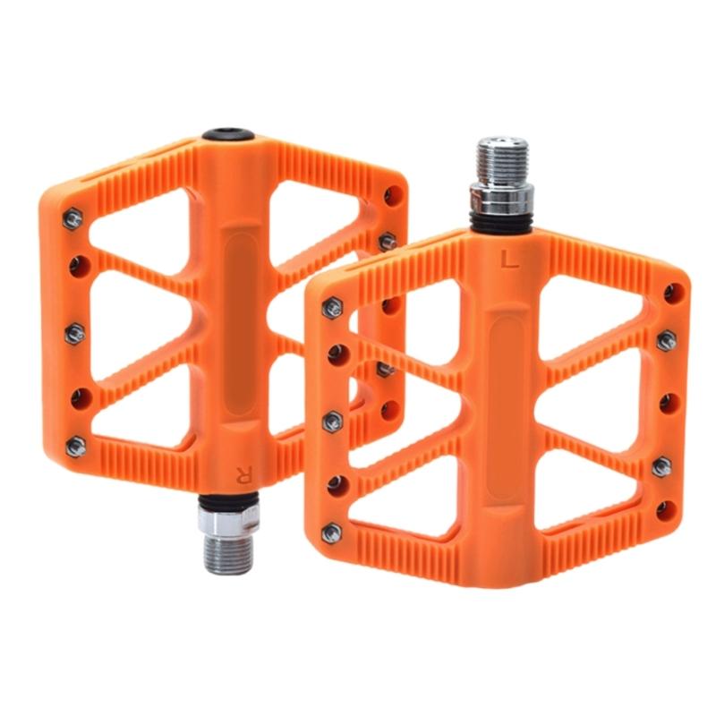 Seal Bearings Bicycles Platform Pedals Replacement Nylon Fiber Bicycles Flat Pedals Wide Flat Cycling Pedals Enduring