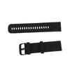22mm Unisex Silicone Replacement Watch Strap with Quick Release Spring   Silver Buckle Compatible with Watch, Black