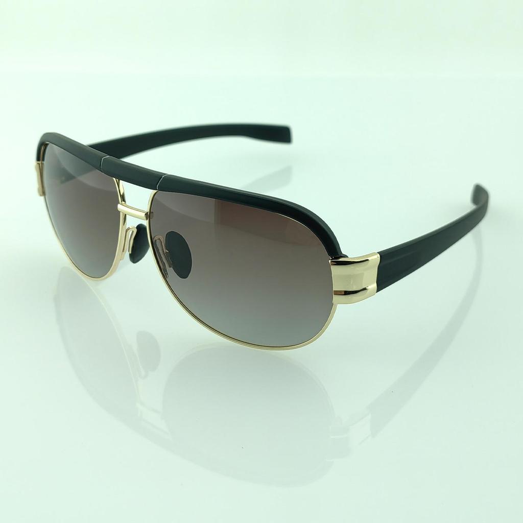 New Men's Large Frame Polarized Aviator Sunglasses with UV Protection - European & American Fashion Metal Design (8985 Series)