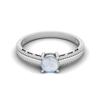 925 Sterling Silver 0.50 Cts Round Moonstone Solitaire Beaded Shank Anniversary Women Ring