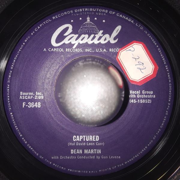

7inch Record DEAN MARTIN Captured The Man Who Plays The Ma F3648 CAPITOL 1957 Canada Jazz Used