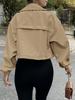 2025 Women's Autumn Solid Color Short Zipper Trench Coat