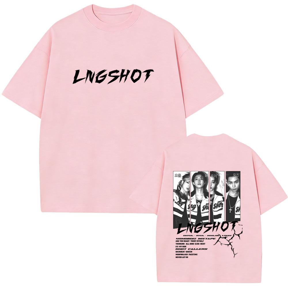 Korean Band Lngshot 4SHOBOIZ MIXTAPE Shot Callers Tshirt Unisex Women Kpop Fashion Streetwear Unisex Casual Soft Cotton T Shirts