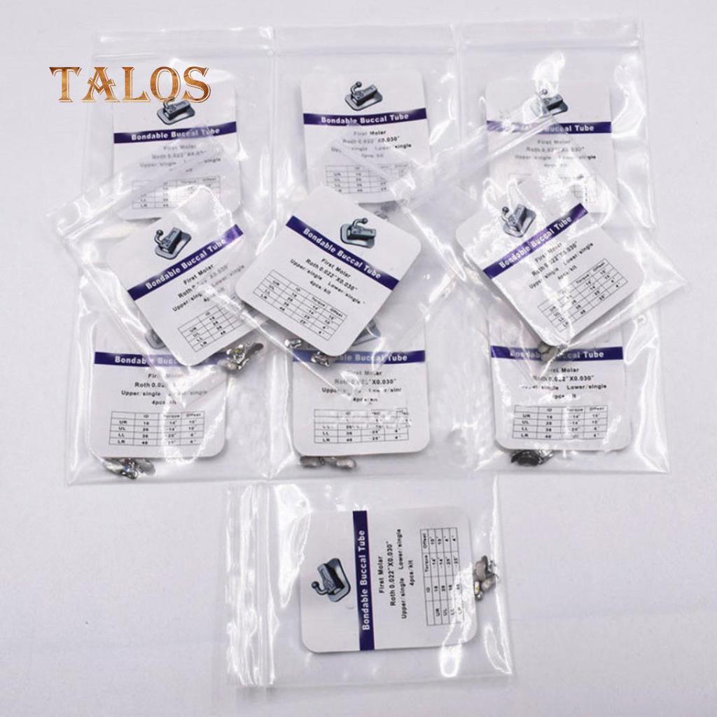 4Pcs/Pack Dental Orthodontic 1st Molar Bracket Buccal Tube Bondable Roth 022 Convenient