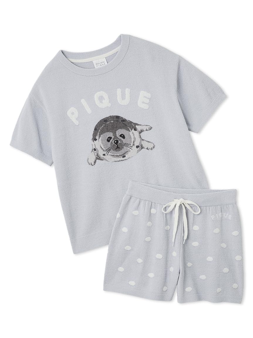 

Gelato Pique Seal Print JQD Pullover Shorts Set Blue & (PWNT252016) Women s синий