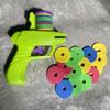 Kids Flying Discs Launcher Toys EVA Soft Bullet Toy Gun Mini Carrot Flying Saucer Shooting Gun Children Outdoor Games Sport Toy