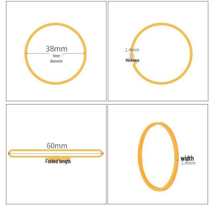 Vietnam Vietyi Yellow High Temperature Resistant Rubber Bands 38*1.4 Cowhide-like Rubber Rings