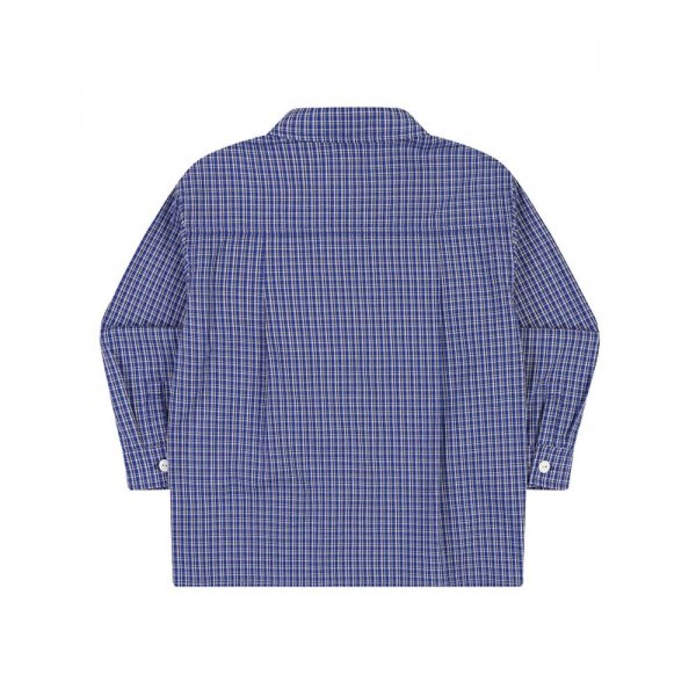 Kangol Kids Casual Check Shirt Blue Sa 0203