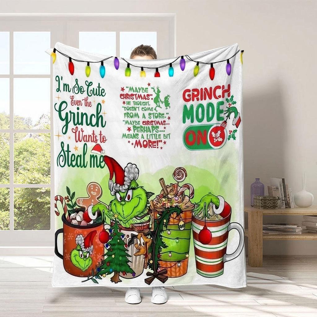 Weihnachtsdeckenbezug, weiche und bequeme Flanelldecke aus Plüschwolle